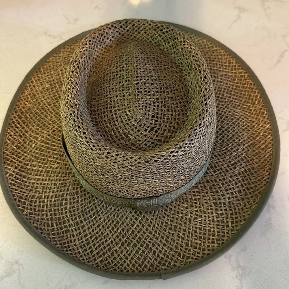 Columbia Men's ‎ Straw Hat 100% Seagrass Straw And Cotton Trim